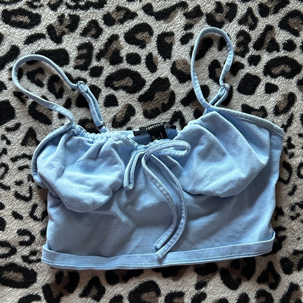 Forever 21 S Light Blue Tank / Crop Top